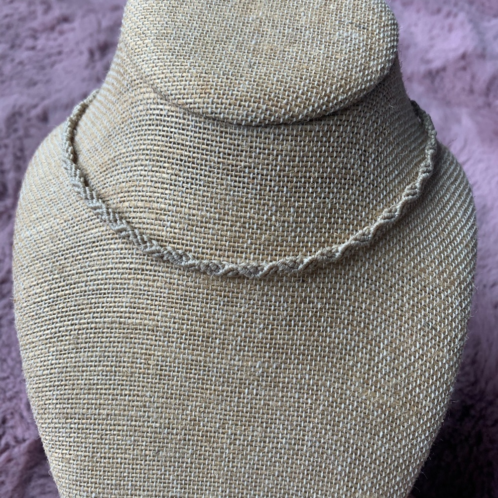 Elegant Macrame Sand Colored Choker